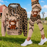 Cute Highlandcow - Personalized Highland Cow Hoodie and Leggings