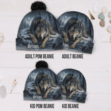 Strong Wolf - Personalized Wolf Beanie Hat