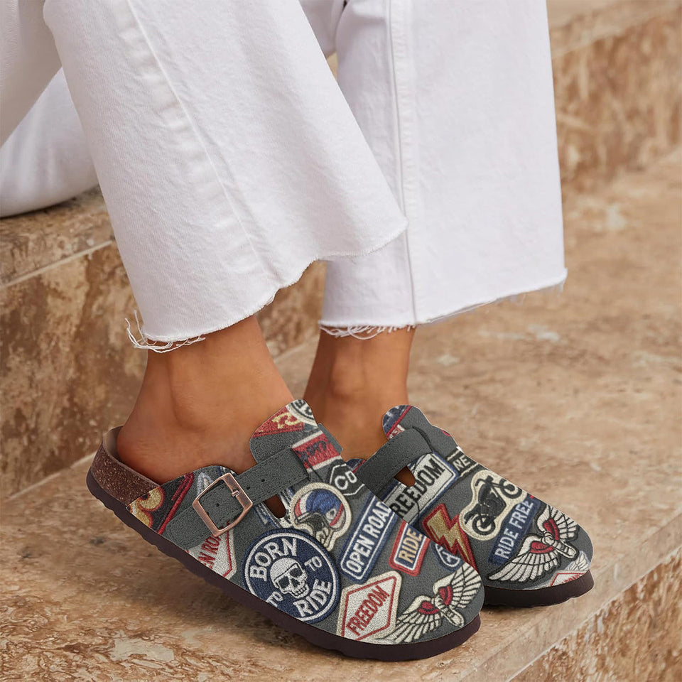 Gift For Motorbikers - Personalized Biker Clogs With Arch Support