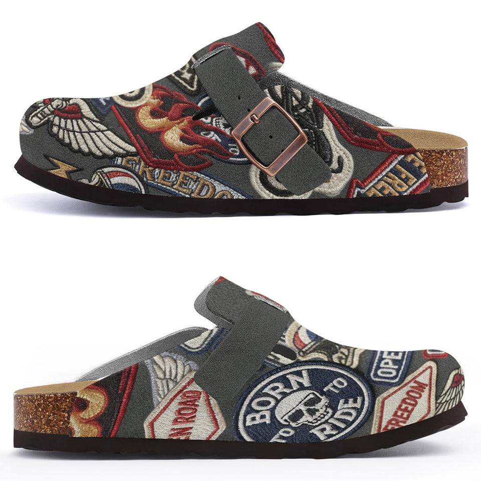 Gift For Motorbikers - Personalized Biker Clogs With Arch Support