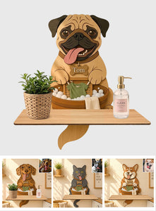 Funny Gift for Dog Owner - Personalized Dog Wooden Floating Shelf