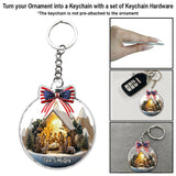 Nativity Scene Jesus - Personalized Christian Ornament
