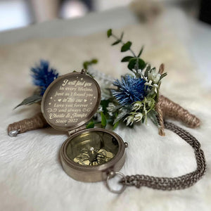 I Will Find You In Every Lifetime - Personalized Couple Compass