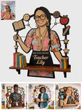 Happy To See Your Face - Personalized Teacher Wooden Floating Shelf