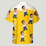 Funny Beer Caricature Man - Personalized Beer Hawaiian Shirt