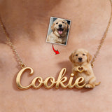 Custom Any Photo - Personalized Dog Shaped Metal Pendant Necklace