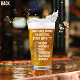 Gift For Dad Bob - Beer Lover - Personalized Beer Beer Glass