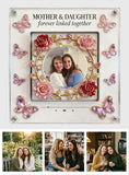 Mother And Daughter Love - Personalized Mother Rotating Music Magnet With Light