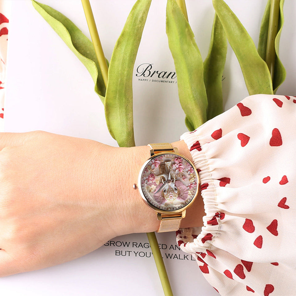 Pink Glowing Elephant - Personalized Elephant Women Hand Watch