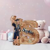 Saving For The Future - Personalized Graduation Wooden Piggy Bank