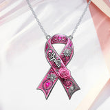 Fight Cancer In All Colors - Personalized Breast Cancer Awareness Custom Shaped Pendant Necklace