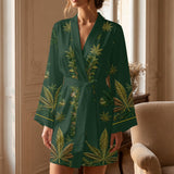It's Always 4:20 - Personalized Weed Satin Robe