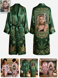 It's Always 4:20 - Personalized Weed Satin Robe