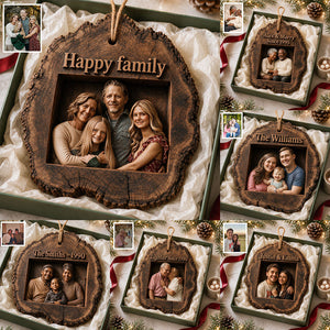 Christmas Decor - Personalized Couple 2 Layered Wooden Ornament