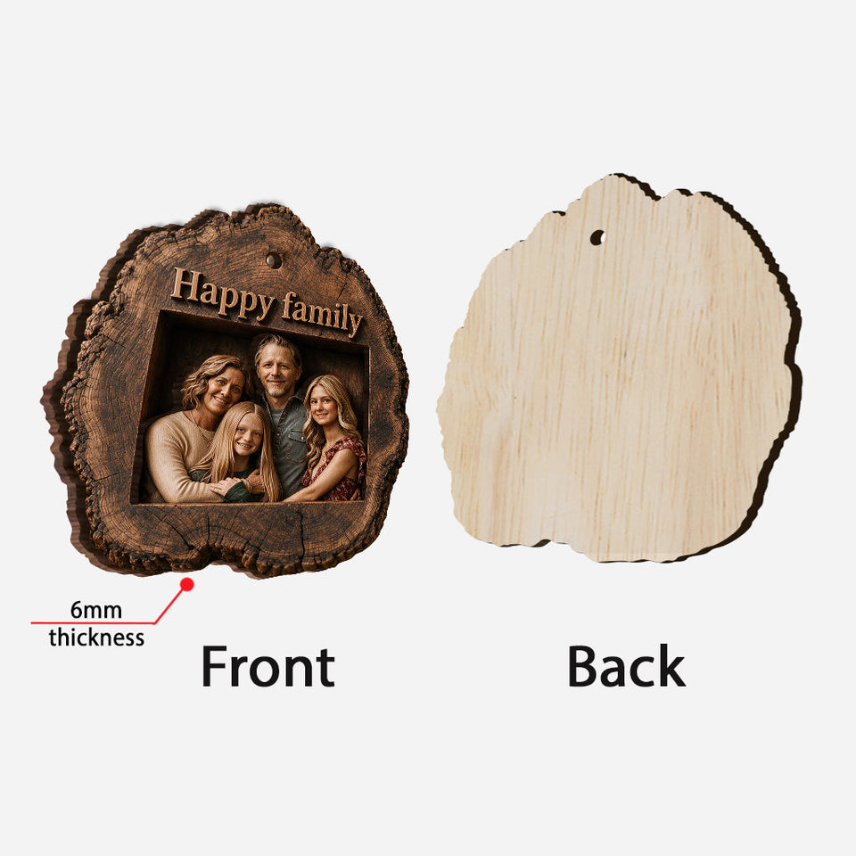 Christmas Decor - Personalized Couple 2 Layered Wooden Ornament