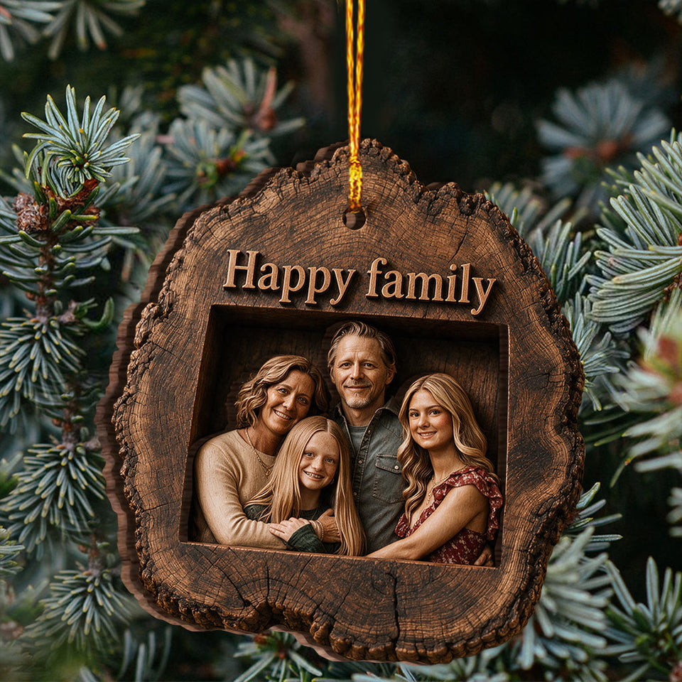 Christmas Decor - Personalized Couple 2 Layered Wooden Ornament