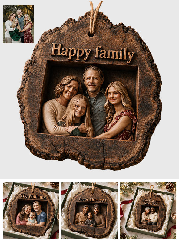 Christmas Decor - Personalized Couple 2 Layered Wooden Ornament