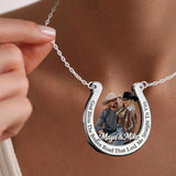 God Bless The Broken Road - Personalized Western Outfit Shaped Metal Pendant Necklace