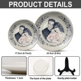 Custom Any Photo - Love My Family - Personalized Family Ceramic Round Plate