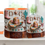 Strong Cowgirl - Personalized Cowgirl Accent Mug & Coaster
