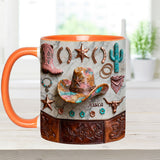Strong Cowgirl - Personalized Cowgirl Accent Mug & Coaster