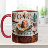 Strong Cowgirl - Personalized Cowgirl Accent Mug & Coaster