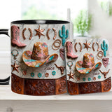 Strong Cowgirl - Personalized Cowgirl Accent Mug & Coaster