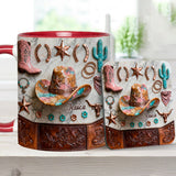 Strong Cowgirl - Personalized Cowgirl Accent Mug & Coaster