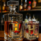 Alphabet Initial For Whiskey, Bourbon... Lovers - Personalized Whisky Whiskey Glass