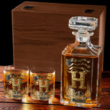 Alphabet Initial For Whiskey, Bourbon... Lovers - Personalized Whisky Whiskey Decanter Set