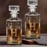 Alphabet Initial For Whiskey, Bourbon... Lovers - Personalized Whisky Whiskey Glass