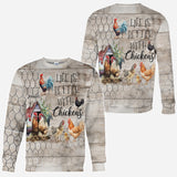 Life Is Better With Chickens - Personalized Chicken All Over Shirt