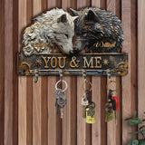 You & Me - Personalized Wolf Custom Shaped Key Rack