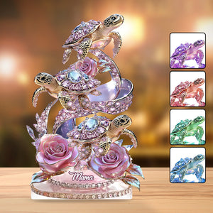 We Love You Gift For Mom, Grandma - Personalized Mother Custom Shaped Acrylic Plaque