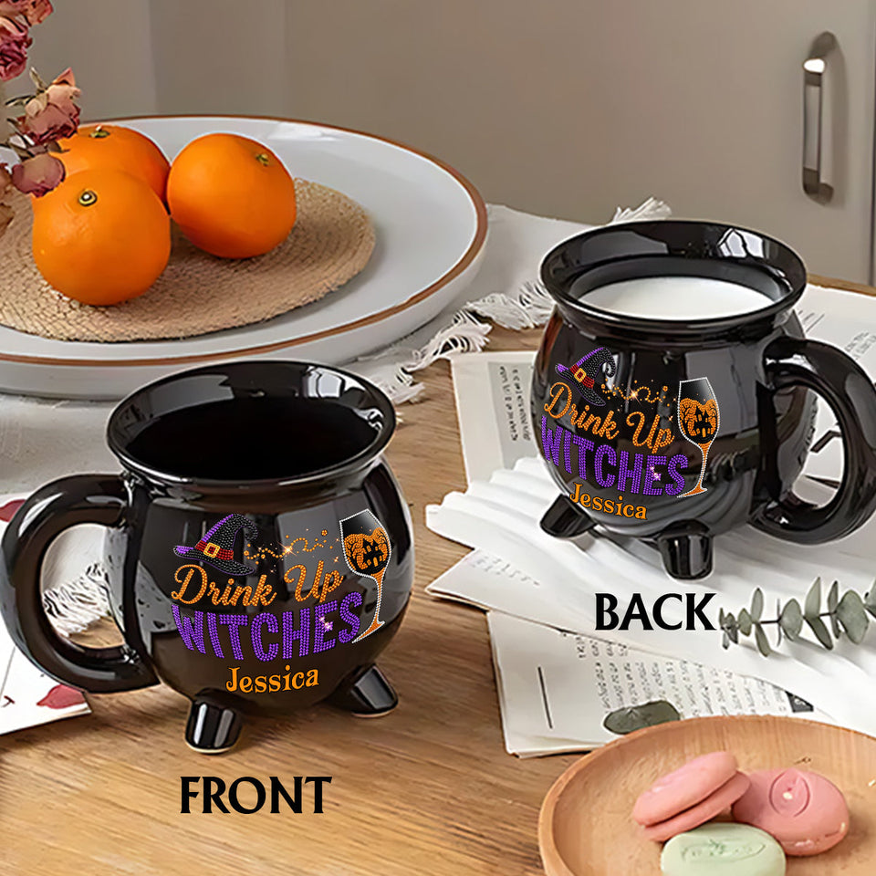 Drink Up Witches - Personalized Witch Cauldron Mug