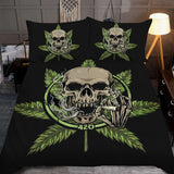 Art Skull Bedding Set - Personalized Weed Bedding Set