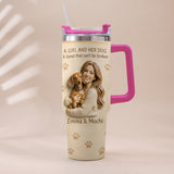 Always By My Side - Personalized Dog Tumbler With Plush Charm