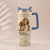 Always By My Side - Personalized Dog Tumbler With Plush Charm