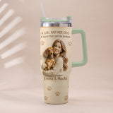 Always By My Side - Personalized Dog Tumbler With Plush Charm