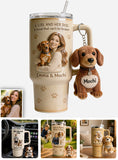 Always By My Side - Personalized Dog Tumbler With Plush Charm