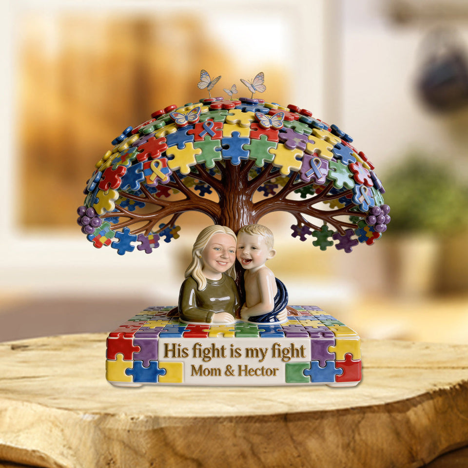 Autism Mom - Personalized Autism Awareness Custom Shaped Acrylic Plaque