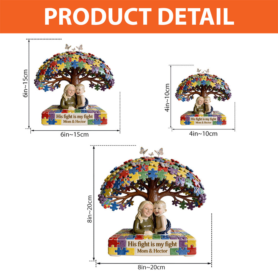 Autism Mom - Personalized Autism Awareness Custom Shaped Acrylic Plaque