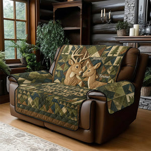 Hunting Partners For Life - Personalized Hunting Quilted Sofa/Couch Cover