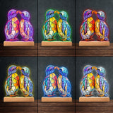 You Are My Penguin - Personalized Penguin Lover Shaped Plaque Light Base