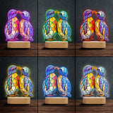 You Are My Penguin - Personalized Penguin Lover Shaped Plaque Light Base