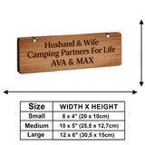Welcome To Our Campsite - Personalized Camping Wooden Wall Mount Sign