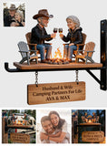 Welcome To Our Campsite - Personalized Camping Wooden Wall Mount Sign