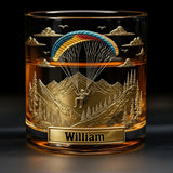 Sky Master - Personalized Parachute/Paragliding Whiskey Glass