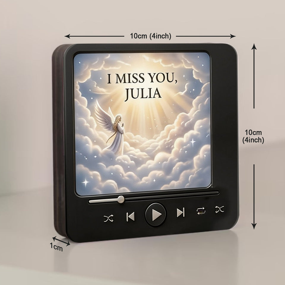 I Miss You - Personalized Memorial Custom Shape Music Magnet