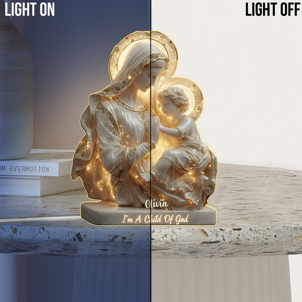 A Child Of God - Personalized Christian Acrylic LED Night Light